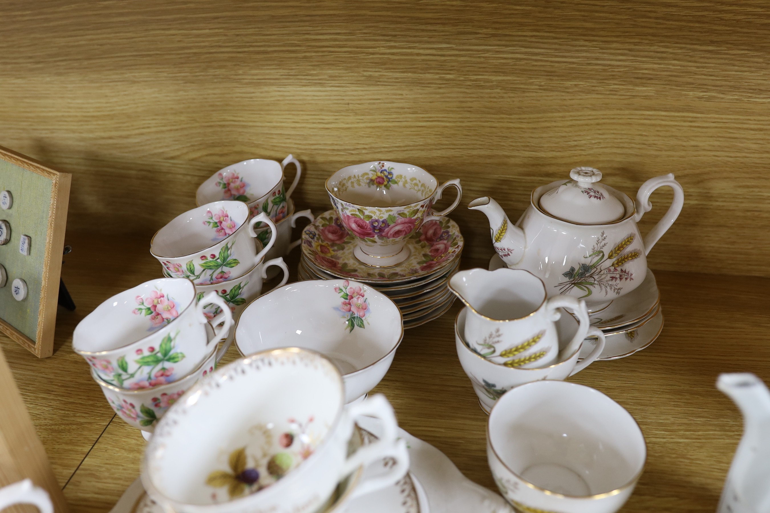 Two Royal Albert part tea services 'Evesham' and ‘Golden Bramble’